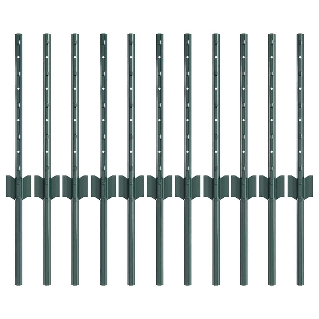 vidaXL Zaunpfosten Zaunpfosten 11 pcs Grün günstig online kaufen