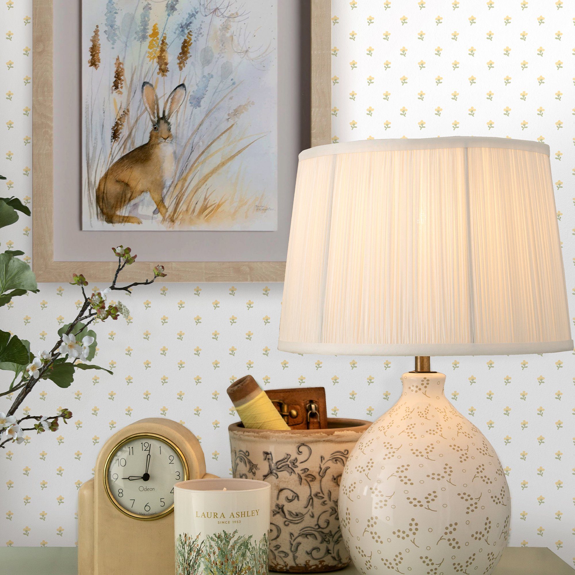 LAURA ASHLEY Vliestapete Wood Violet Ochre günstig online kaufen