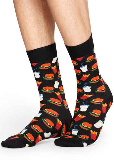 Happy Socks Socken Burger mit Hamburger-Muster