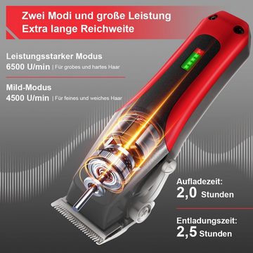 MCURO Haarschneider Dual Voltage Bartschneider, für Männer mit wiederaufladbarem Akku & LED anzeige, 3h Laufzeit