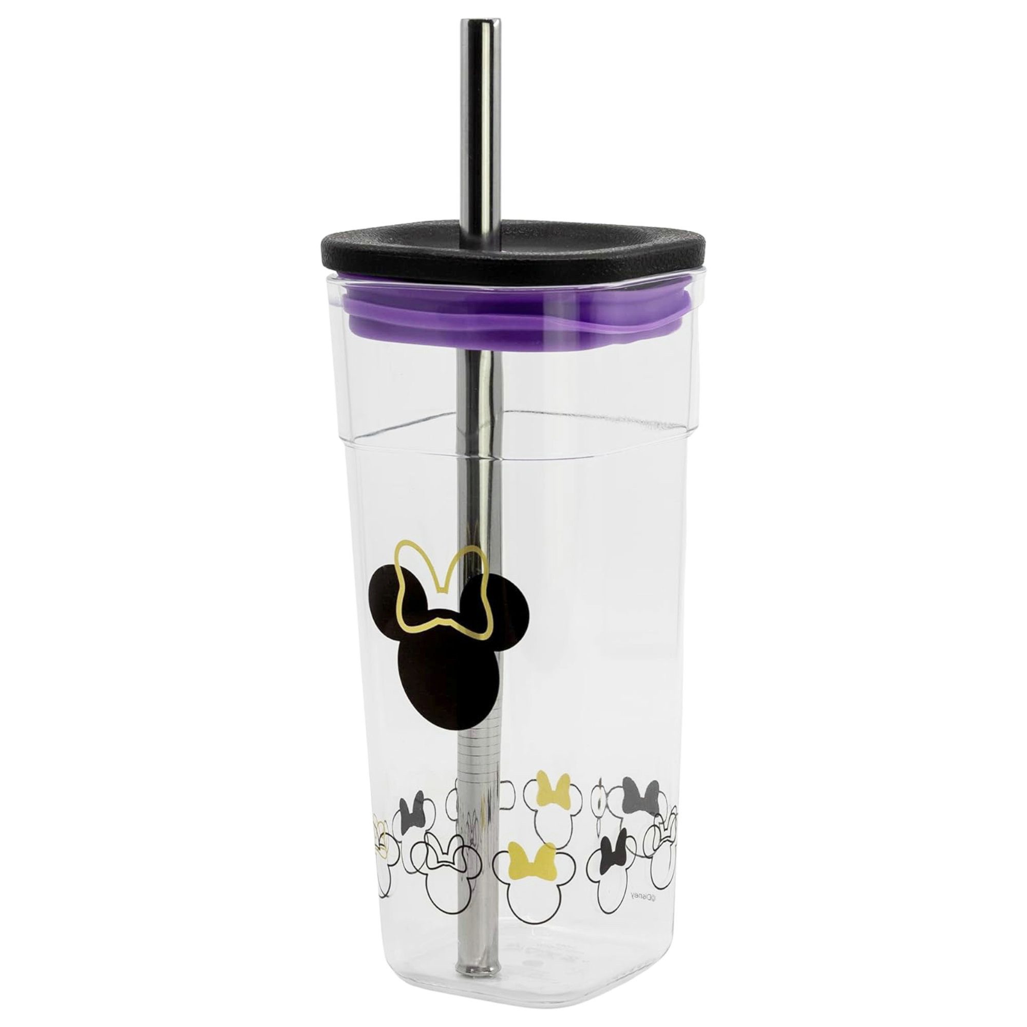 Disney Кружки Disney Minnie Maus Trinkbecher mit Edelstahl Trinkhalm 540 ml, Kunststoff