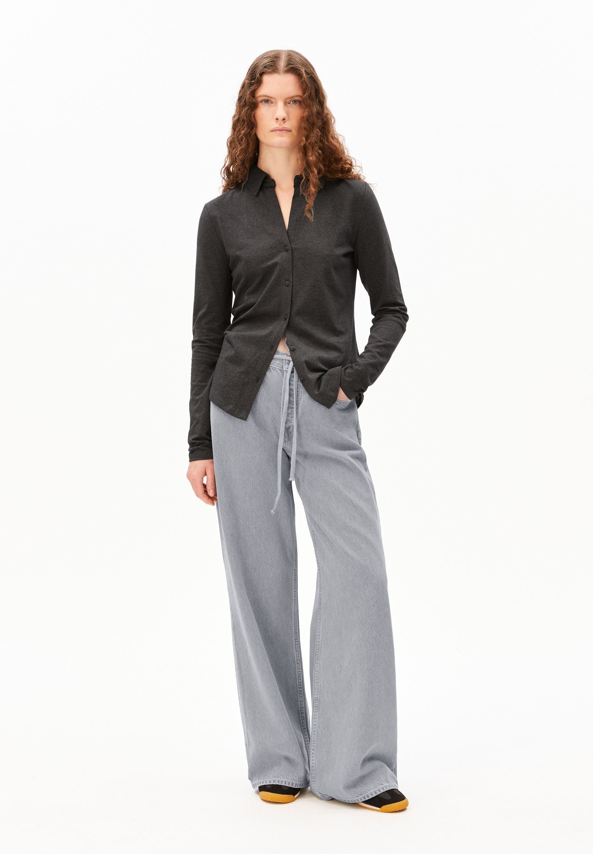 Armedangels Hemdbluse NALAANNIA Bluse aus Bio-Baumwoll Mix (1-tlg) Slim Fit