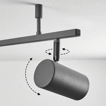 hofstein Deckenleuchte »Gambellara« moderne Deckenlampe aus Metall in Anthrazit/Holzoptik, ohne Leuchtmittel, Leuchte mit verstellbaren Strahlern u. Leuchtenarmen, 6xGU10