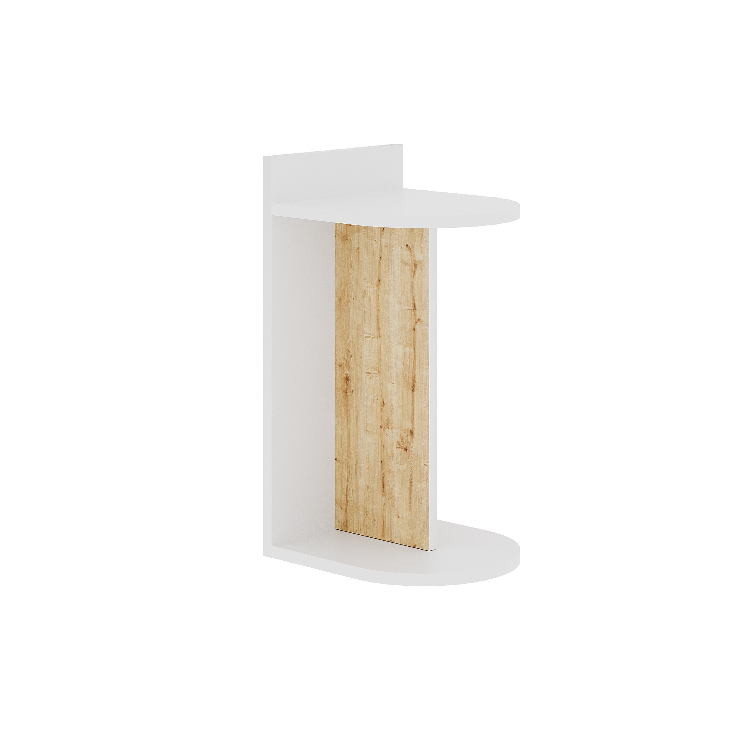 Decortie Beistelltisch Dom, Moderner Beistelltisch mit Gestaltungselementen,33,8 x 29,6 x 60,7 cm