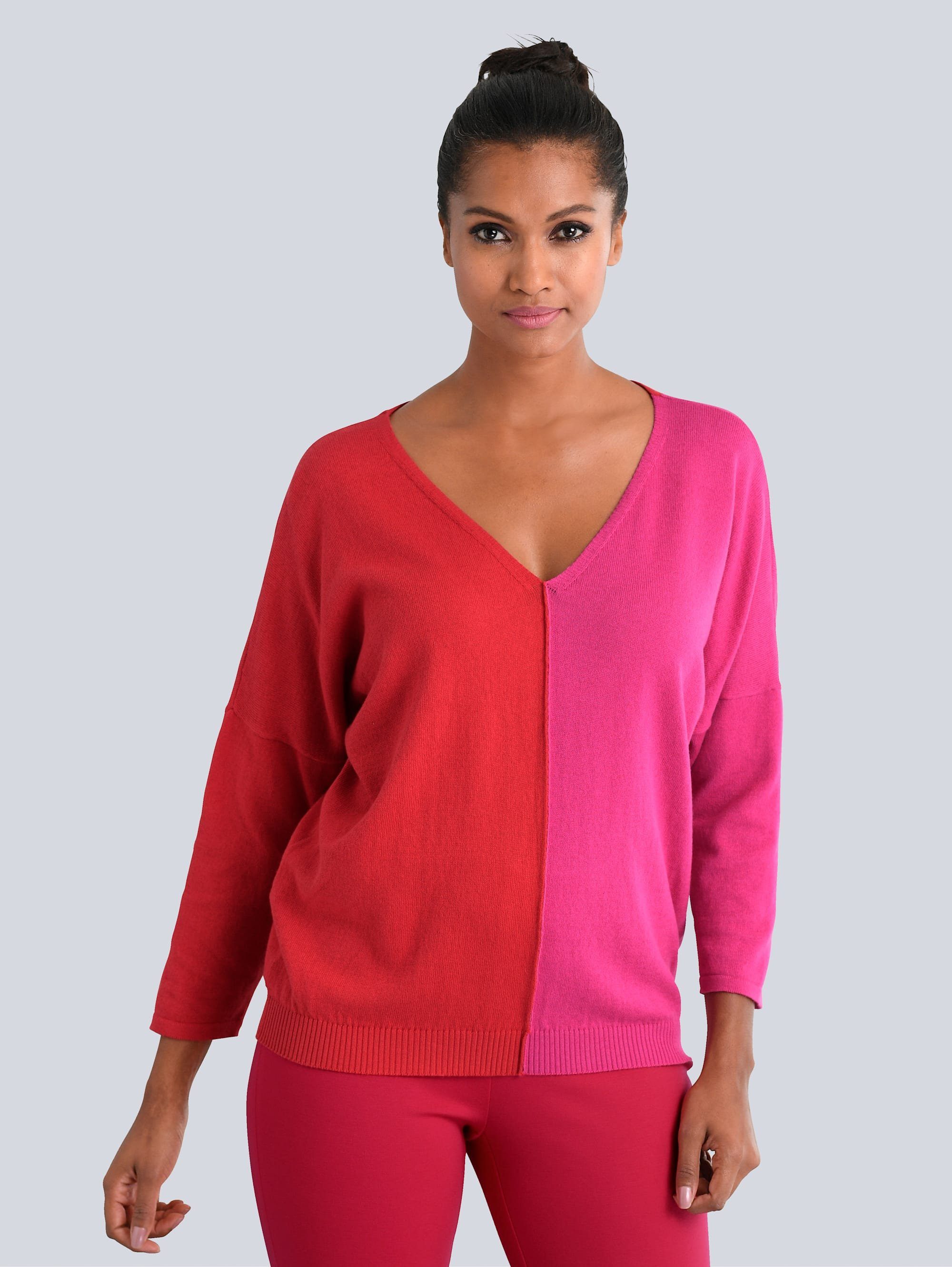 Alba Moda Pullover mit Kaschmir-Anteil, Modisches Colour-Blocking in  brillanten Farben online kaufen | OTTO