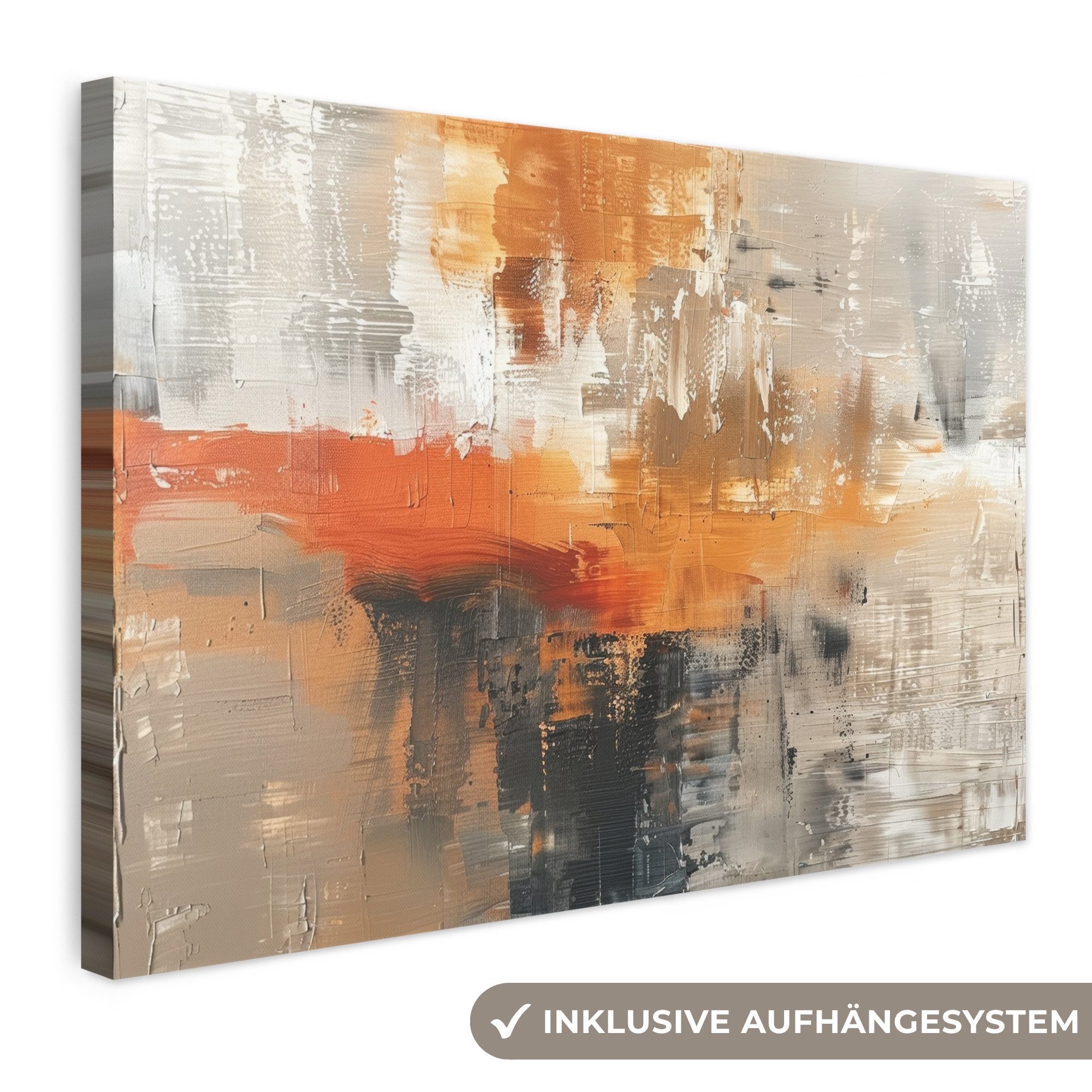 OneMillionCanvasses® Leinwandbild Farbe - Muster - Modern - Kunst, Fotodruck (1 St), Leinwand Bilder Klein, Wand Dekoration Aesthetic 30x20 cm