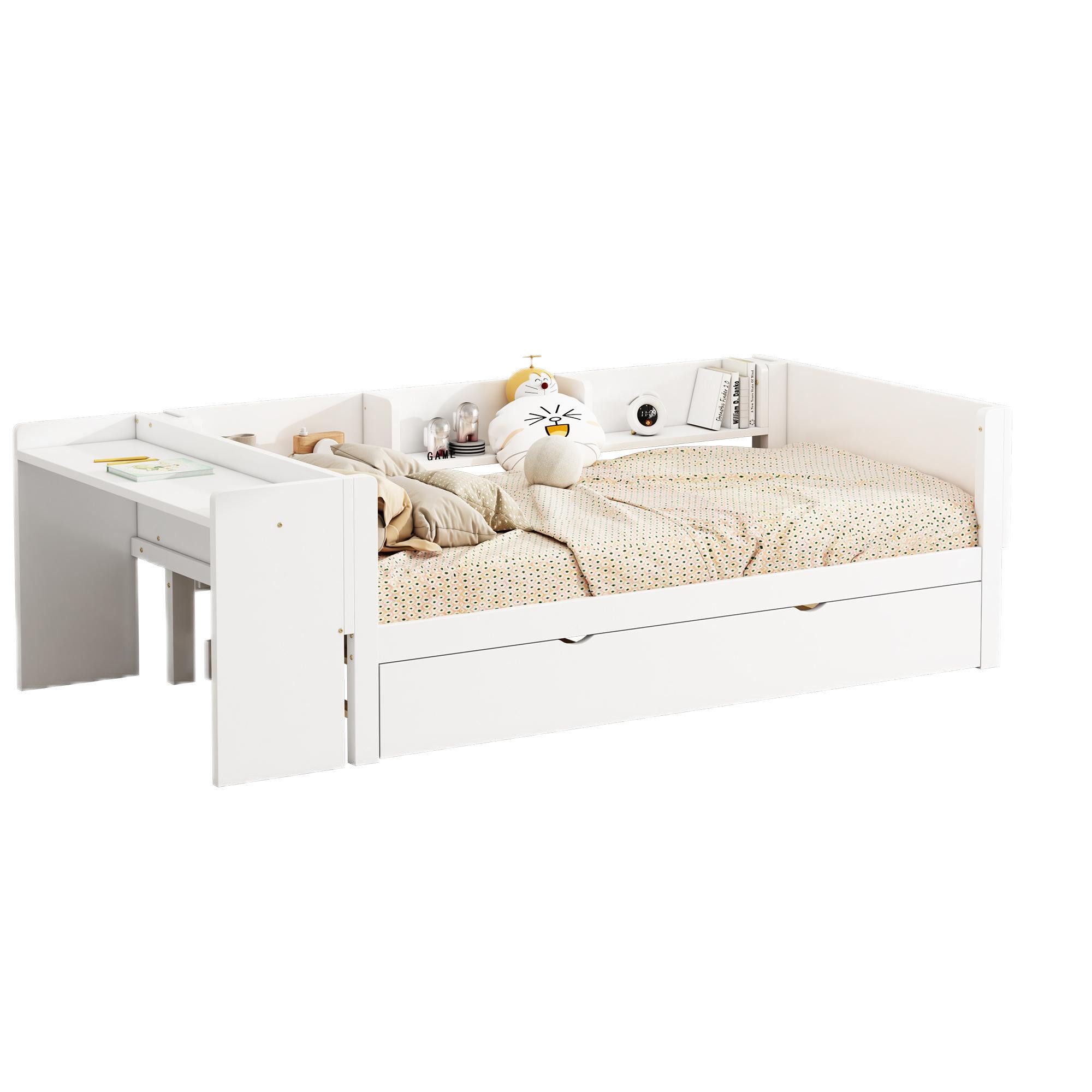 TavilaEcon Kinderbett Flachbett Holzbett aus Kiefer günstig online kaufen