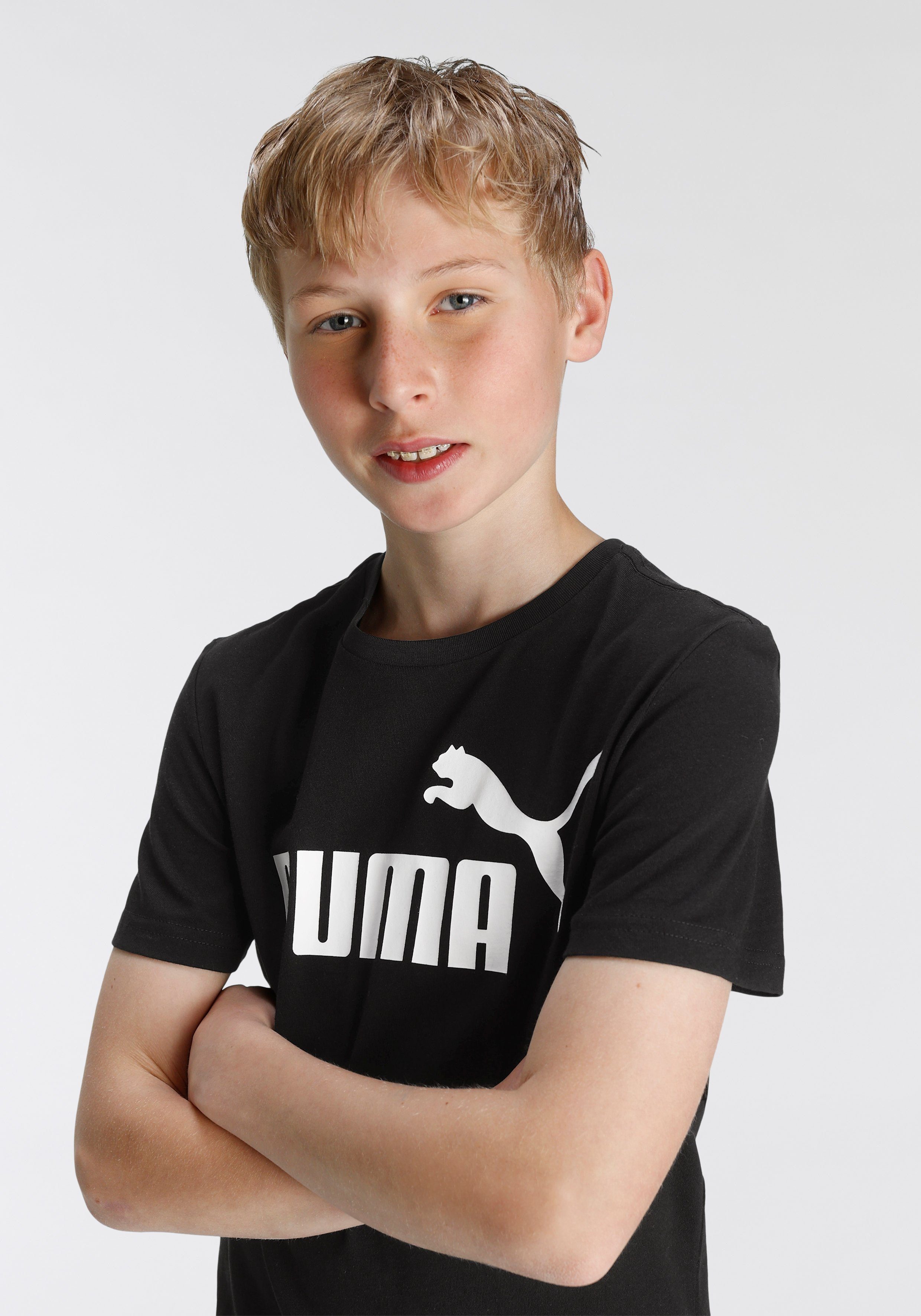 T-Shirt B Black PUMA Puma LOGO TEE ESS