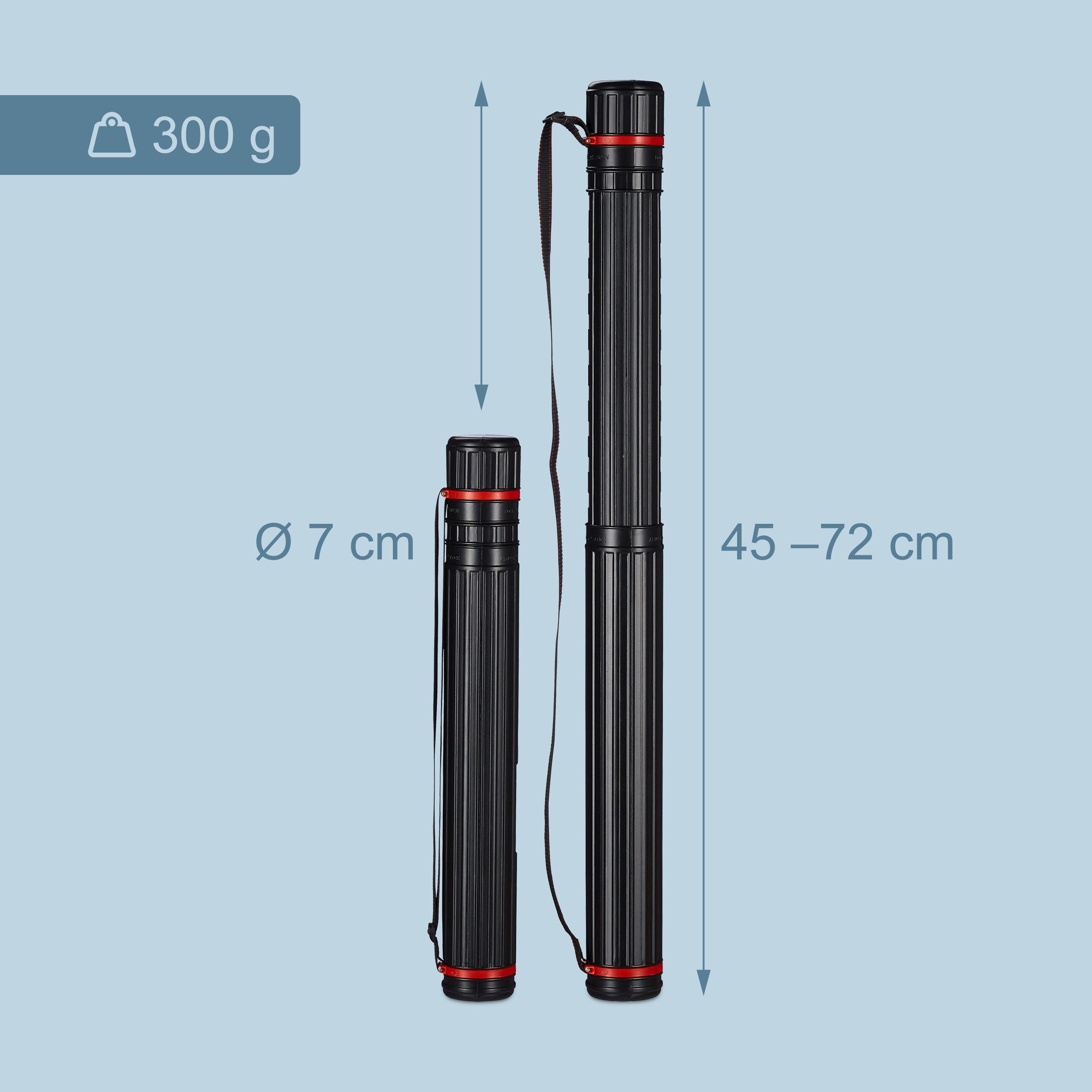 relaxdays Köchertasche Ausziehbare Posterrolle, S günstig online kaufen