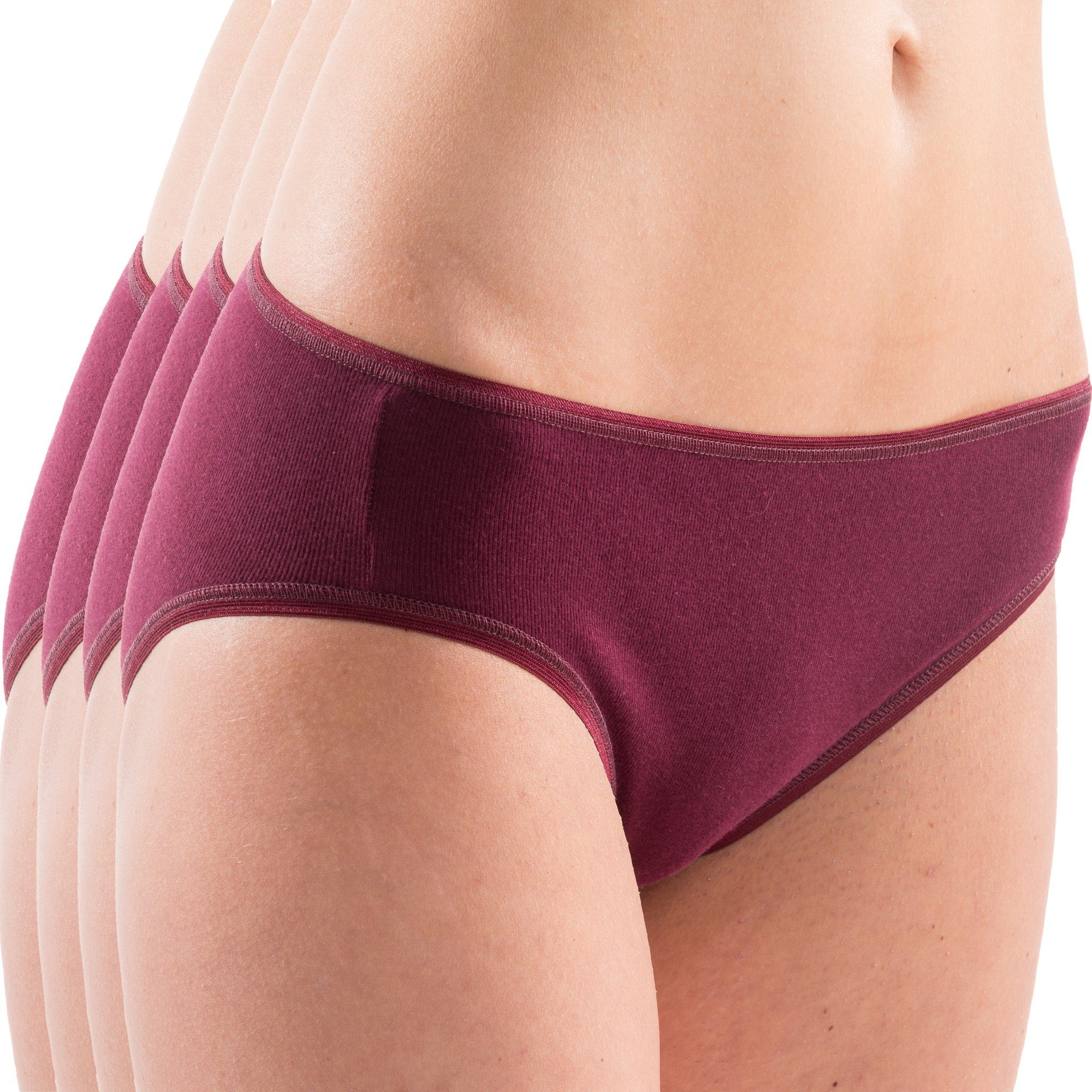 HERMKO Midislip 1031 (Pack, 4er) Bio-Baumwolle Jazz-Pant Form Übergröße weich, elast. Abschluss basic