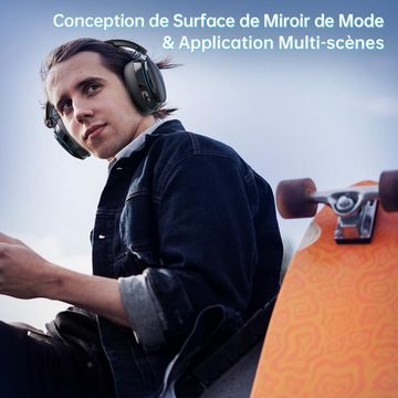 Gvyugke Gaming-Headset (Kabelloses 2,4 GHz Gaming Headset, Bluetooth, Drahtloses Abnehmbares Mikrofon Geräuschunterdrückung PC PS4 PS5 Mac)