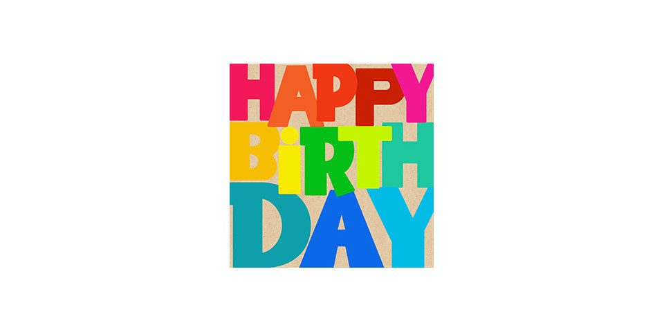 Braun+Company Atelier Papierserviette Servietten Happy Birthday bunt 33 x 33 cm 20 Stück