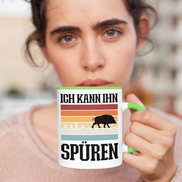 Trendation Tasse Jäger Tasse Geschenk Spruch Jagt Wildschwein Ich Kann Ihn Spüren Wilds
