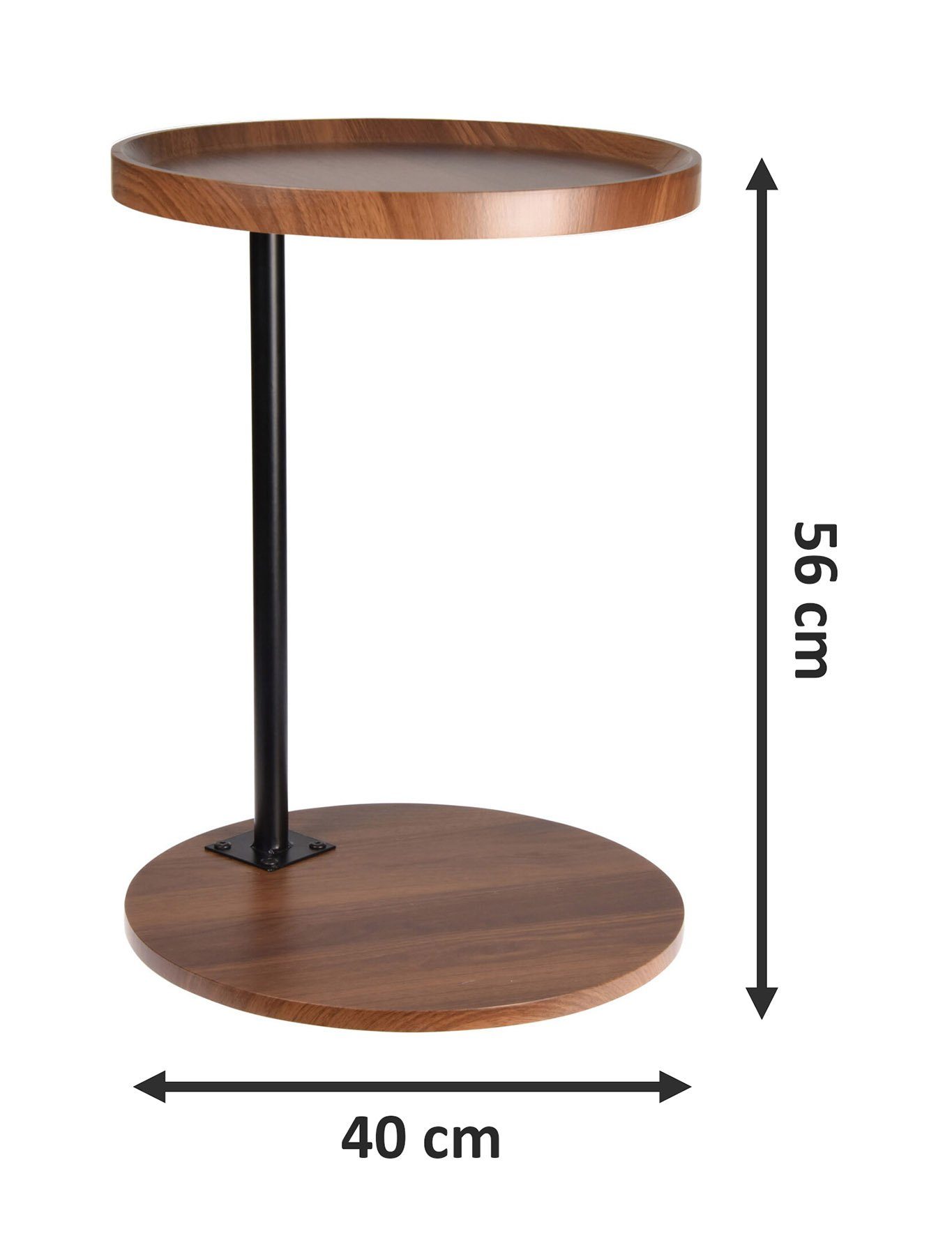 Spetebo Beistelltisch Holz Beistelltisch braun / günstig online kaufen