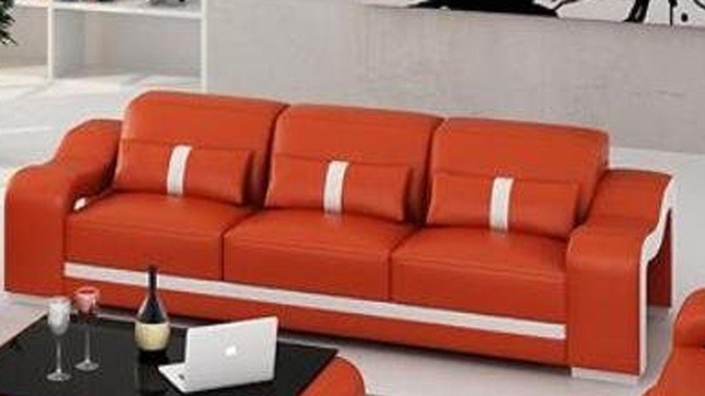 JVmoebel Sofa Sofa in Leder 3 Europe Polster Sofas Moderne Couchen, Sitzer Couch Made