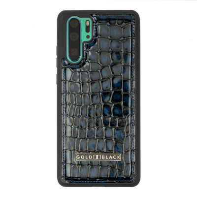 GOLDBLACK Handyhülle HUAWEI P30 PRO LEDERHÜLLE MILANO BLAU 16,434 cm (6,47 Zoll)