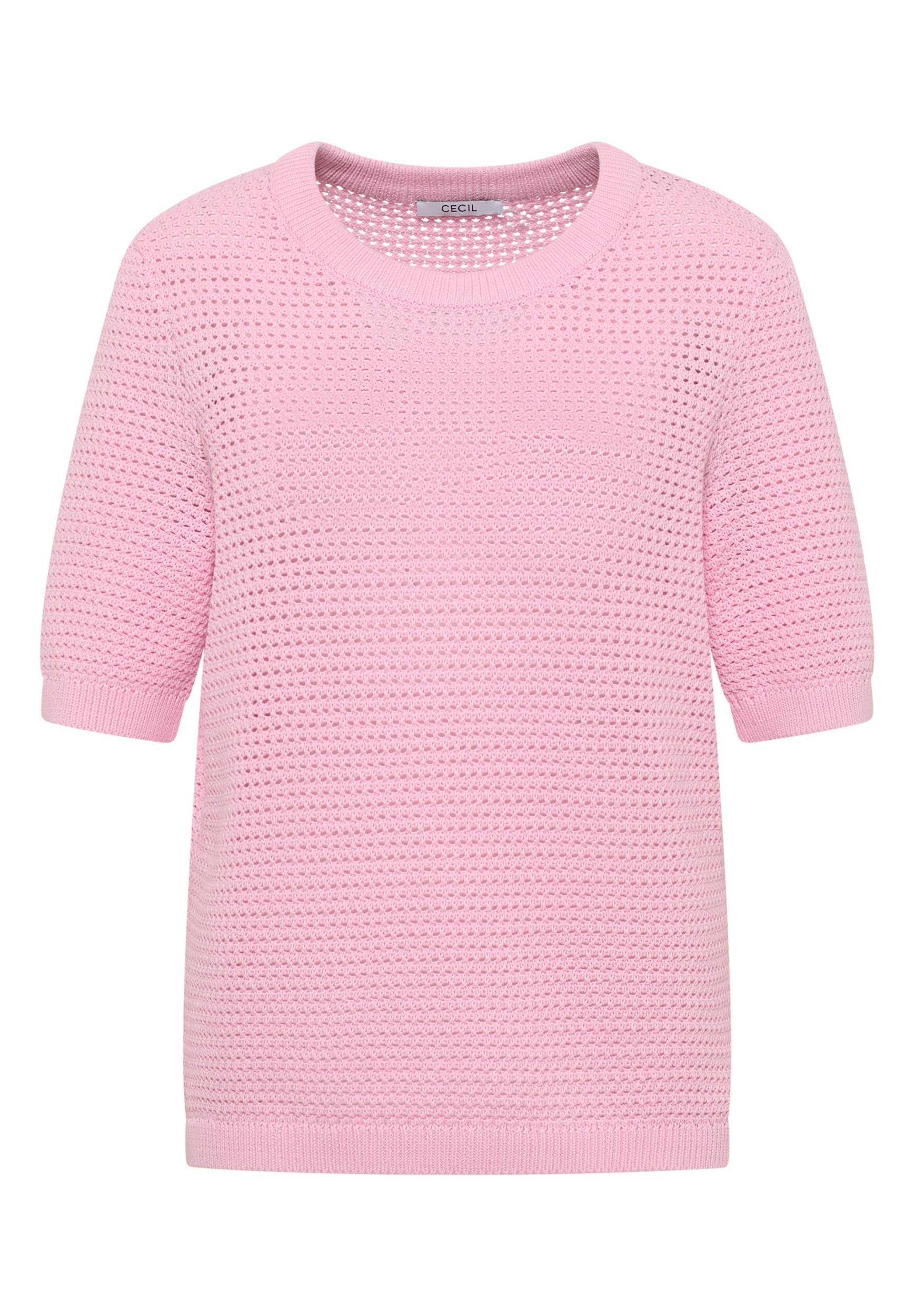 CECIL Sweatshirt Structured Roundneck, light blush rose