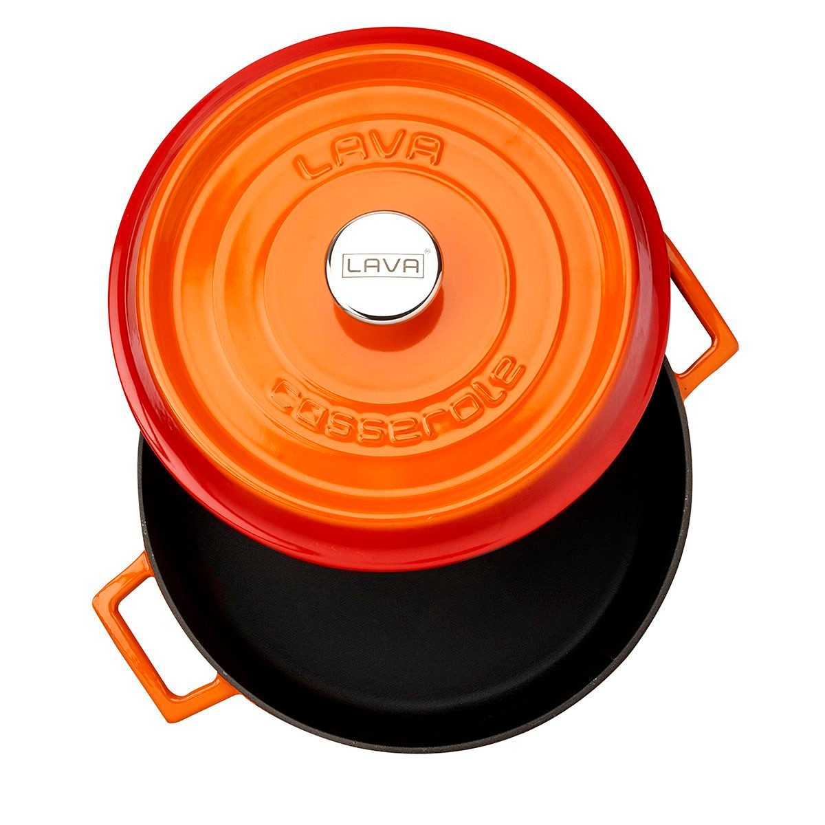 LAVA Bräter LAVA Emaillierter Gusseisen-Schmortopf mit Deckel, Ø 28 cm, 3,51 Liter, Gusseisen (2-tlg), emailliertes Gusseisen, backofengeeignet