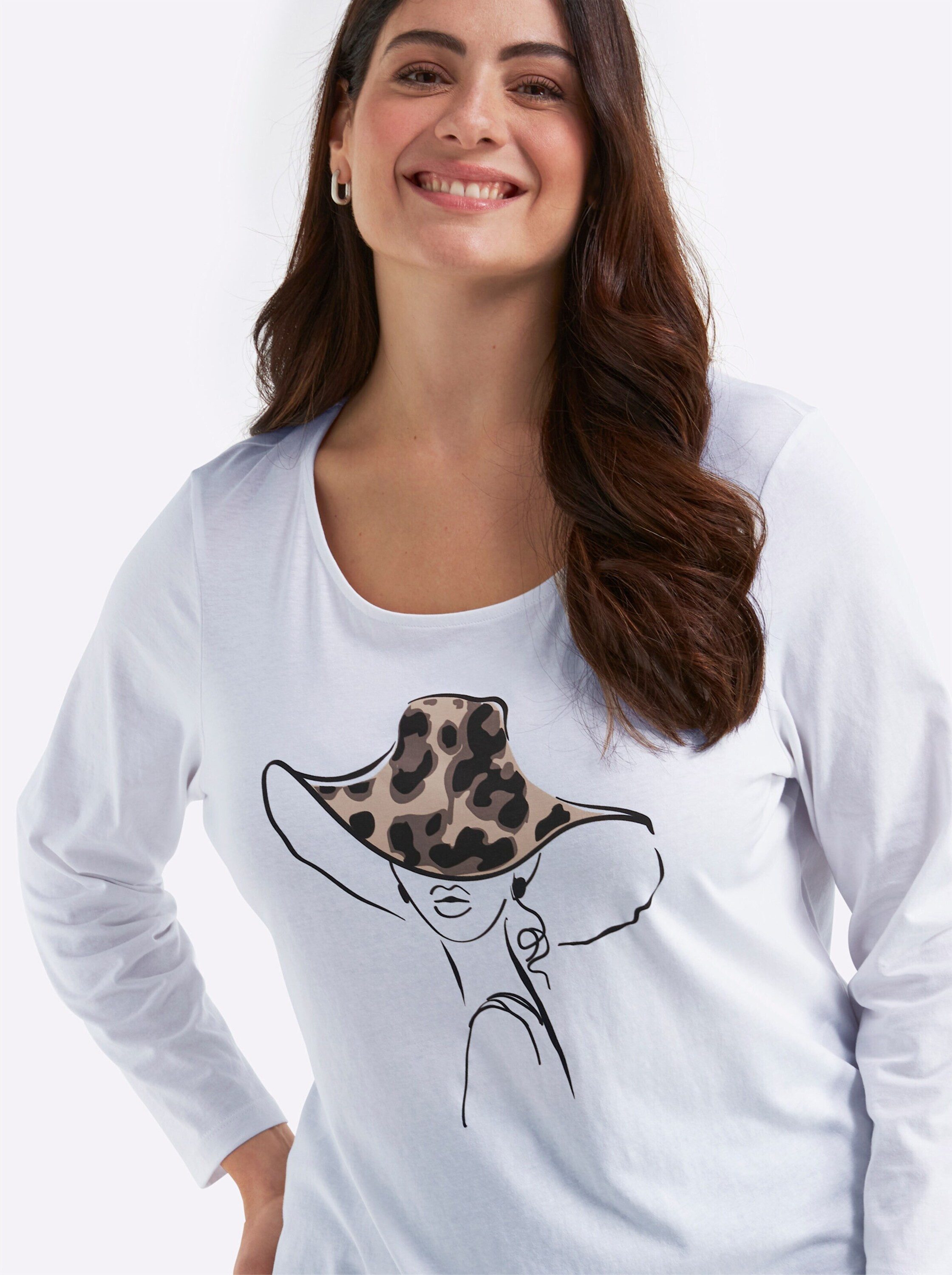 Sieh an! T-Shirt Langarm-Shirt Langarm