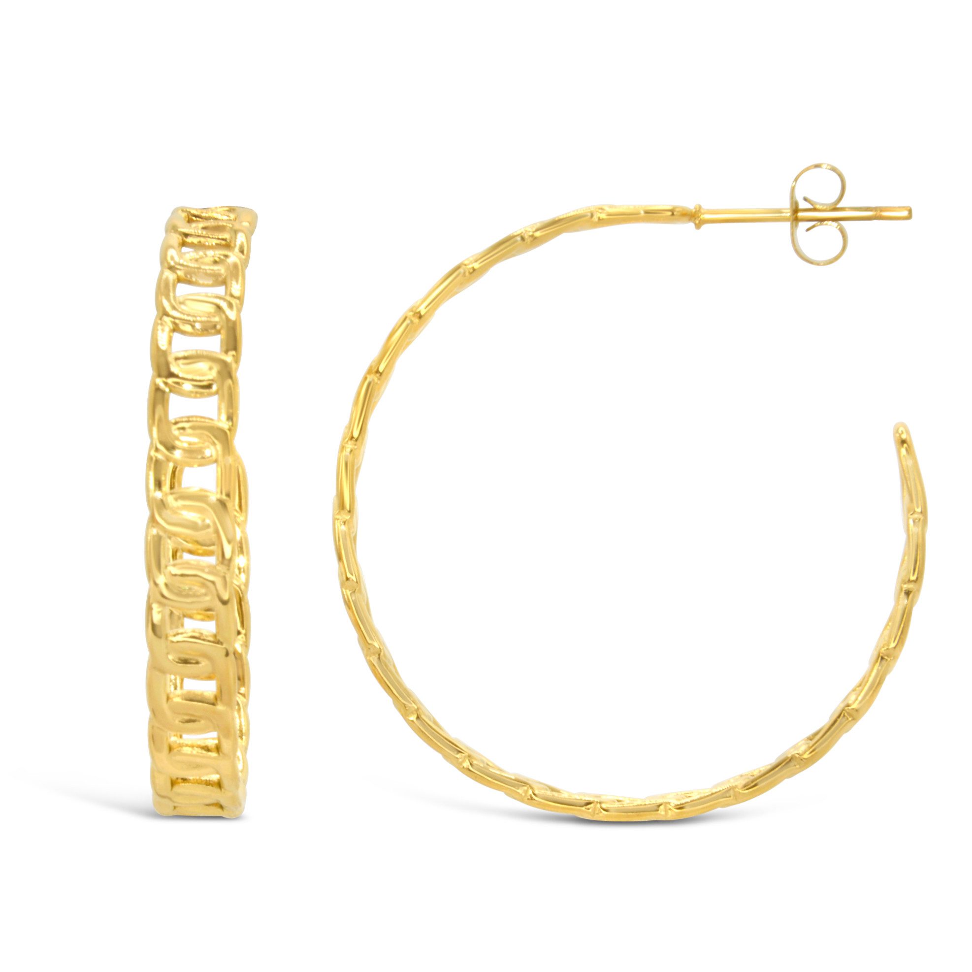 Ars-Argenti Paar Creolen Sexy Creolen Серьги - 18K doppelt vergoldet inkl. Geschenkbox (inkl. Ювелирные изделияbox), Damen Серьги, Hypoallergen, Wasserfest, Nickelfrei