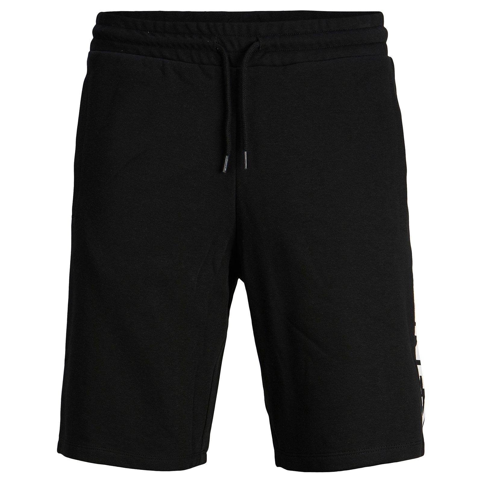 Jack & Jones Shorts Große Größen Sweatshorts schwarz Logoprint seitlich Jack & Jones