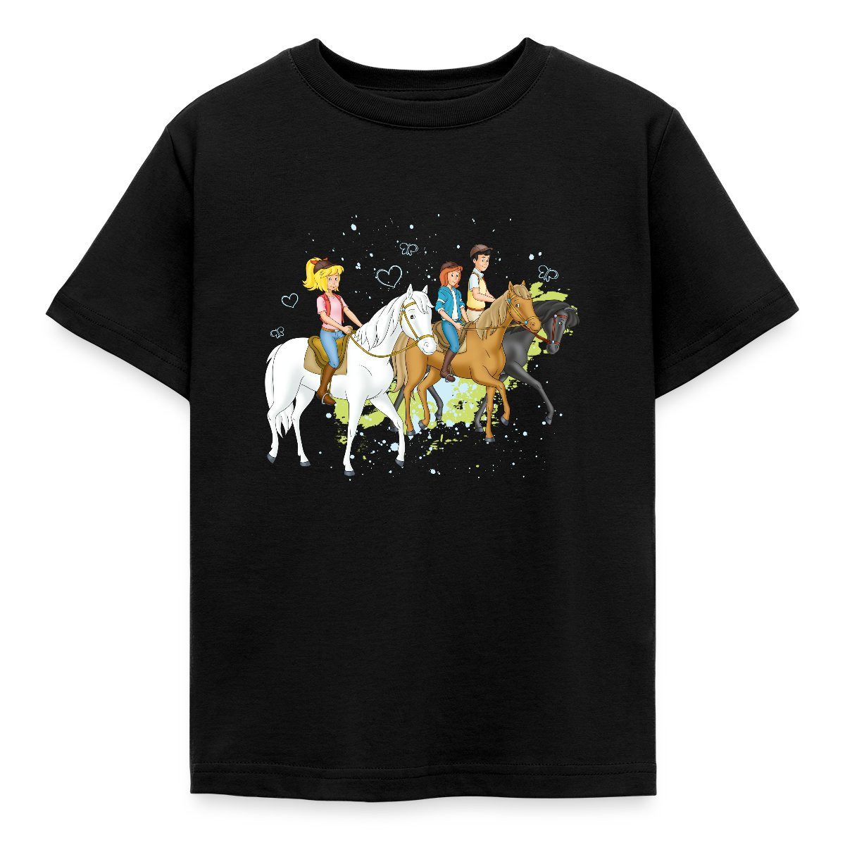 Spreadshirt T-Shirt Bibi Und Tina Ausritt Mit Alexander Falkenstein Kinder T-Shirt (1-tlg)