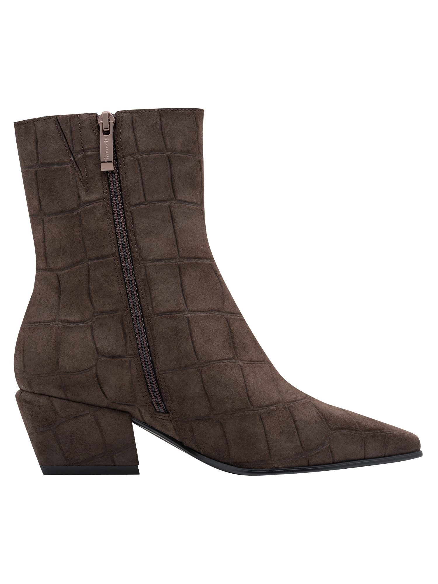 Tamaris A.slide/A.shokk, TOUCH-IT aus Leder Trapezabsatz Stiefelette A.slide/A.shokk