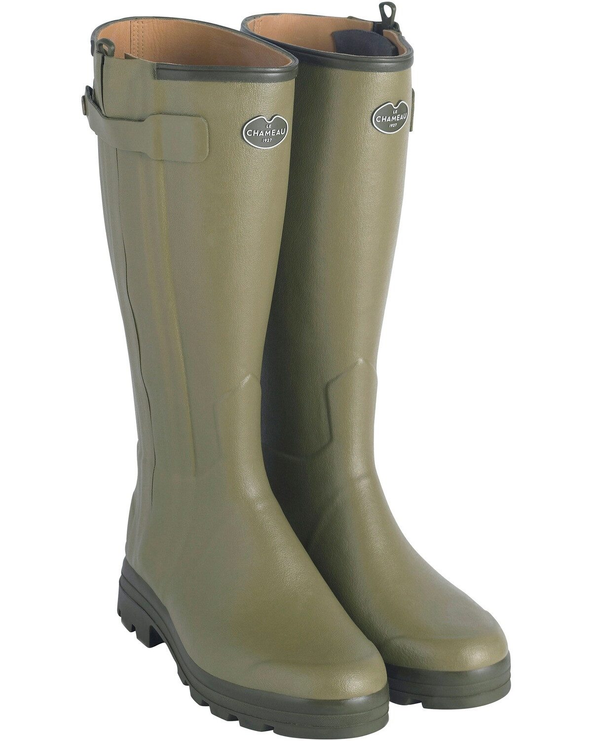 Le Chameau Gummistiefel Chasseur Cuir Gummistiefel