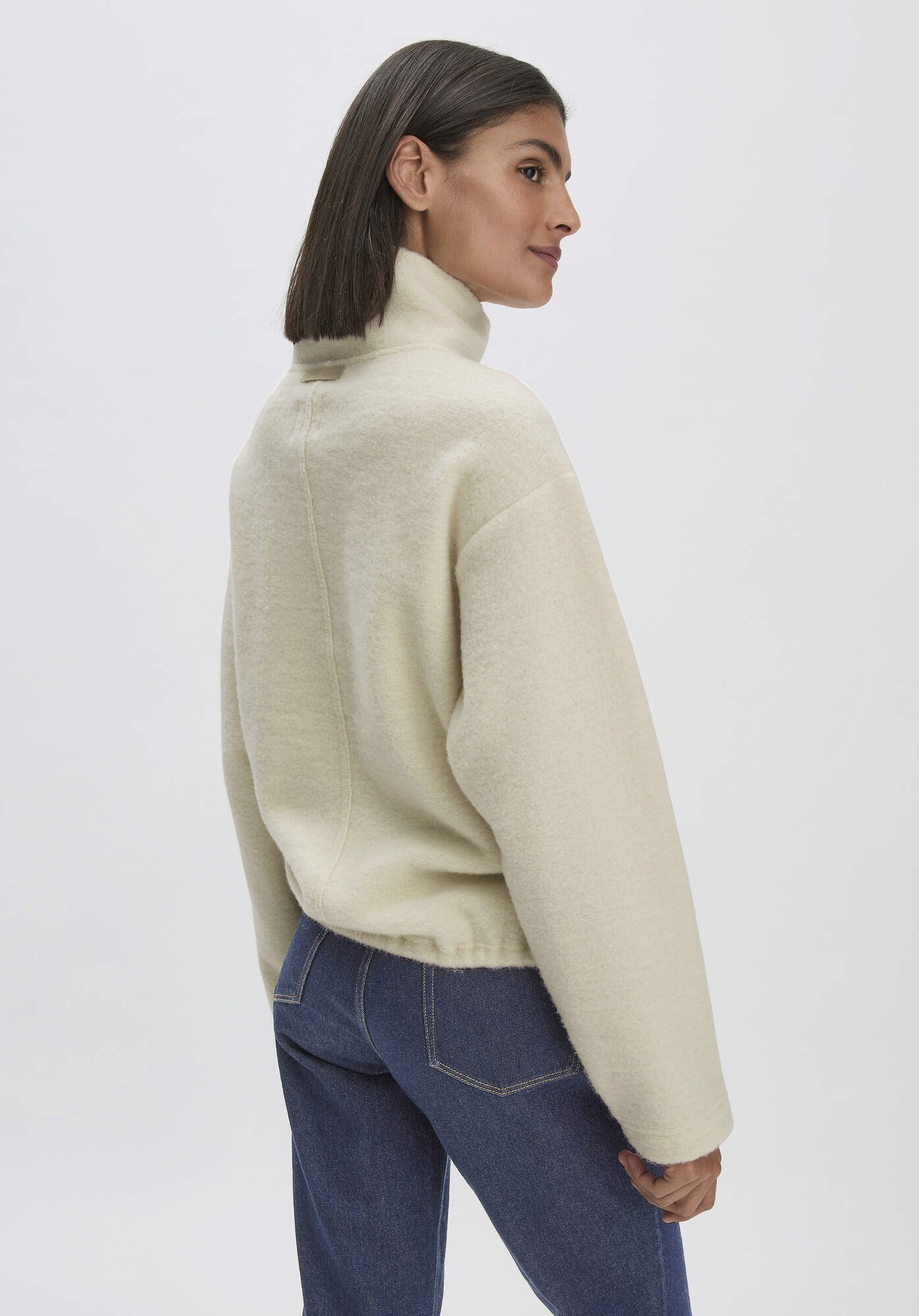 Hessnatur Fleecejacke aus softer Bio-Baumwolle und Bio- Merinowolle (1-St)