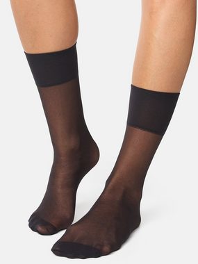 Nur Die Basicsocken Söckchen Extra lang 20 DEN (7-Paar) Socken günstig uni