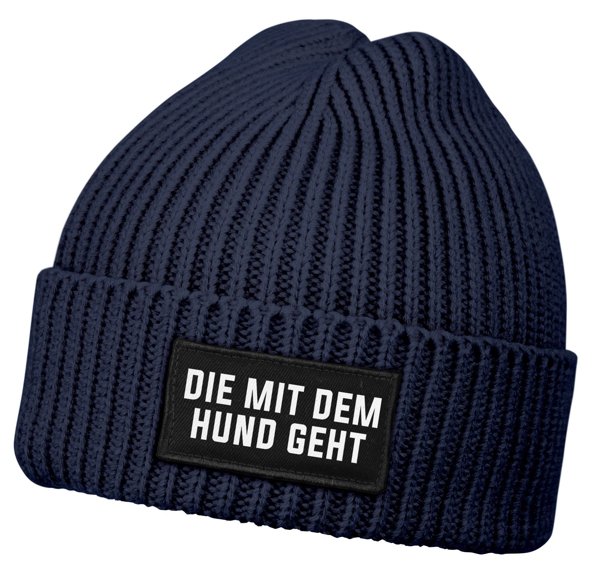 MoonWorks Strickmütze Damen Beanie mit Patch günstig online kaufen