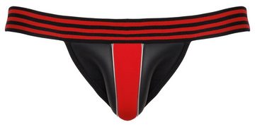 Svenjoyment Slip Jockstrap in Neopren-Optik - schwarz