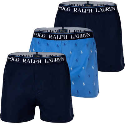 Polo Ralph Lauren Боксерские мужские трусы, боксерки Herren Web-Boxershorts, 3er Pack - ELASTIC BXER-3