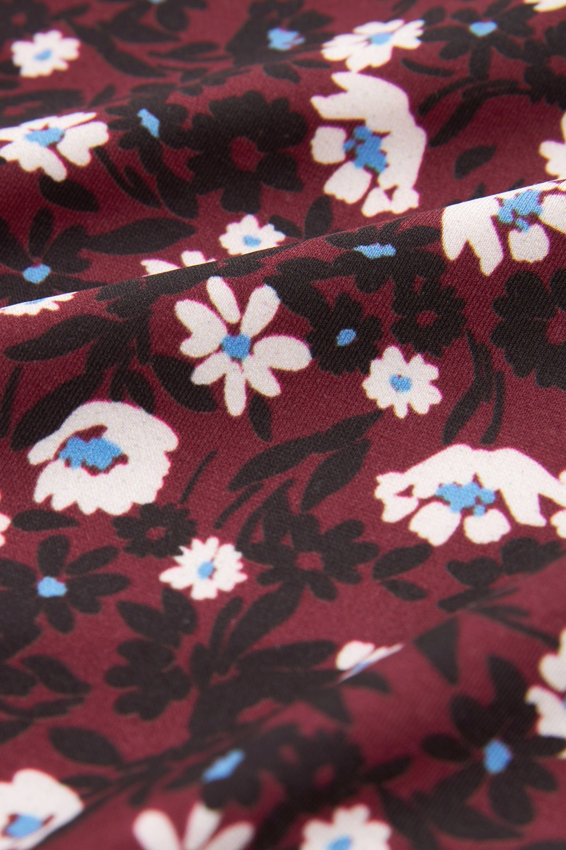 Next Ditsy Rollkragenoberteil Berry Rollkragenshirt (1-tlg) Red Langärmliges Floral