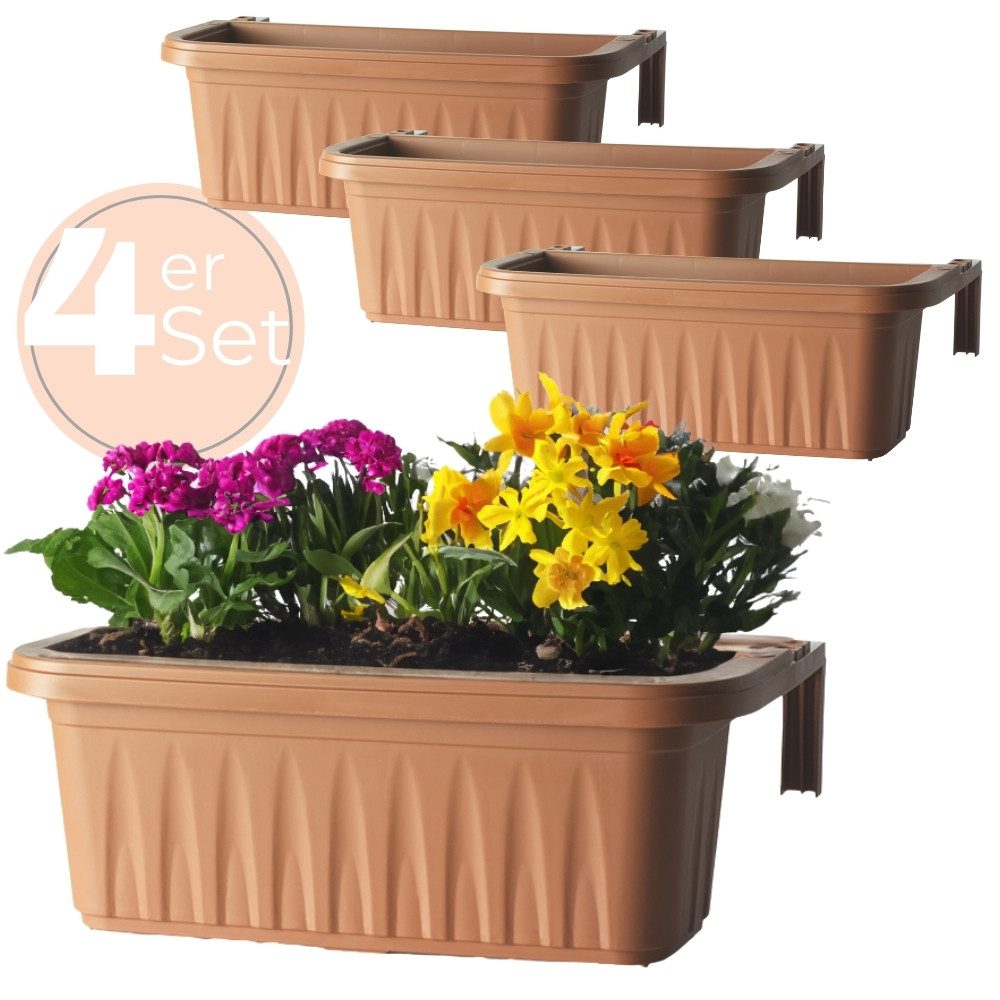 GarPet Balkonkasten 4x Blumenkasten Balkon Geländer günstig online kaufen