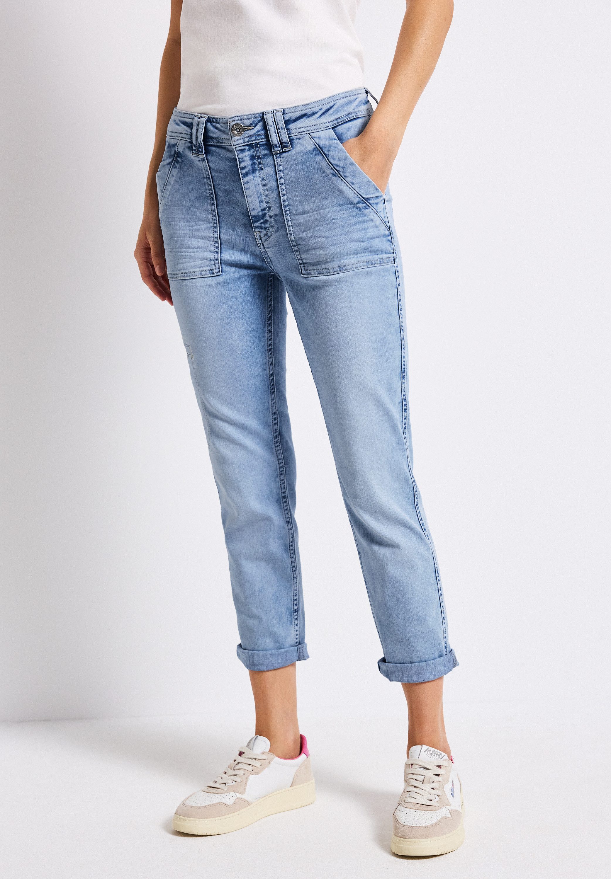 STREET ONE Gerade Jeans aus Baumwolle günstig online kaufen