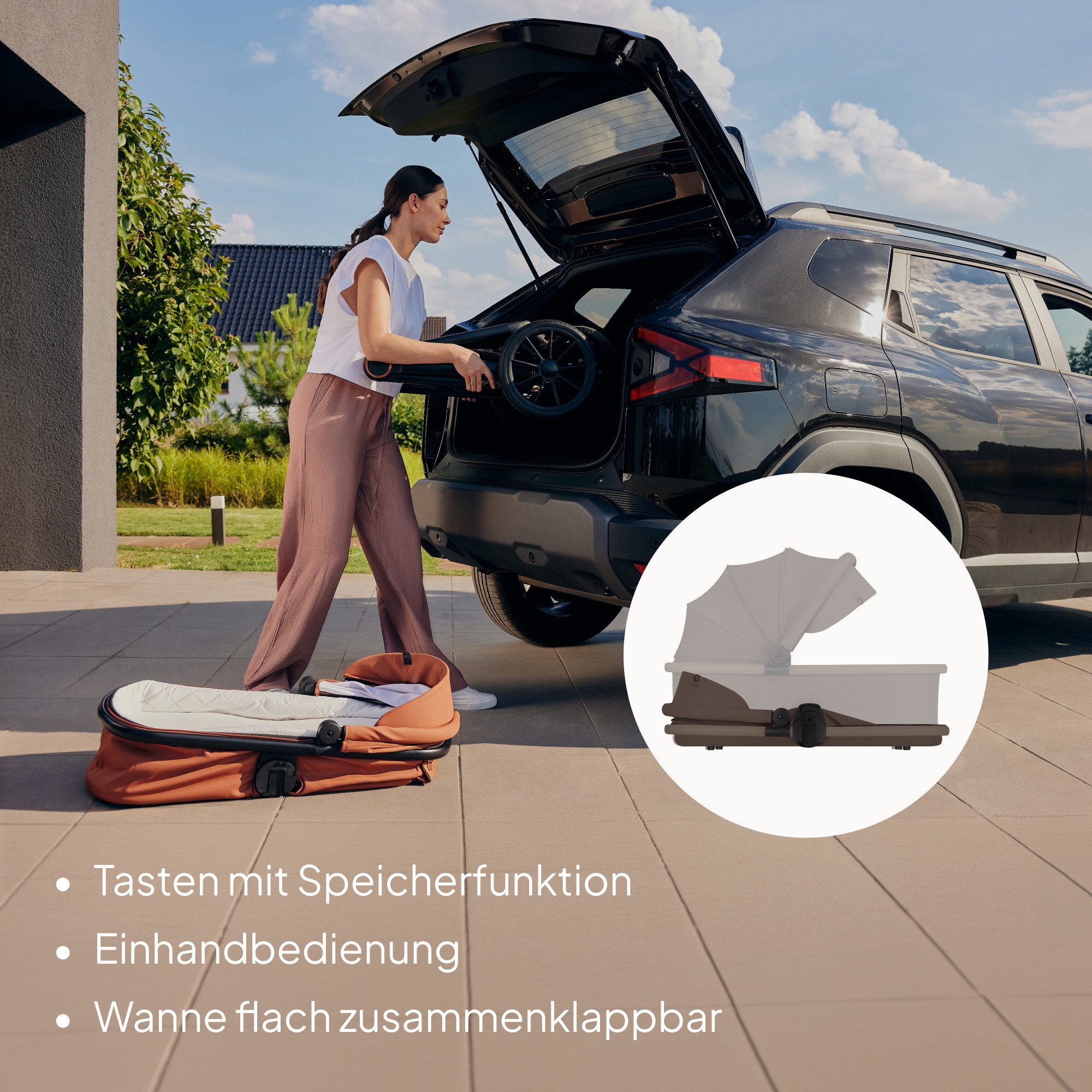 lionelo Kombi-Kinderwagen LAYLA 2IN1, (Set), 3D-Panoramabelüftung/ XXL-Sitz/ komfortable Federung – Bild 5 von 5