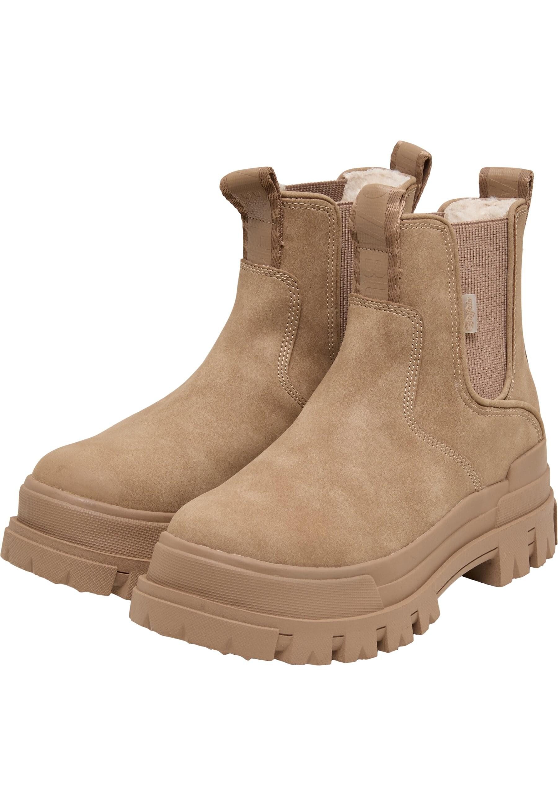 Buffalo Buffalo ASPHA CHELSEA WARM - VEGAN NUBUCK - BROWN Чоботи