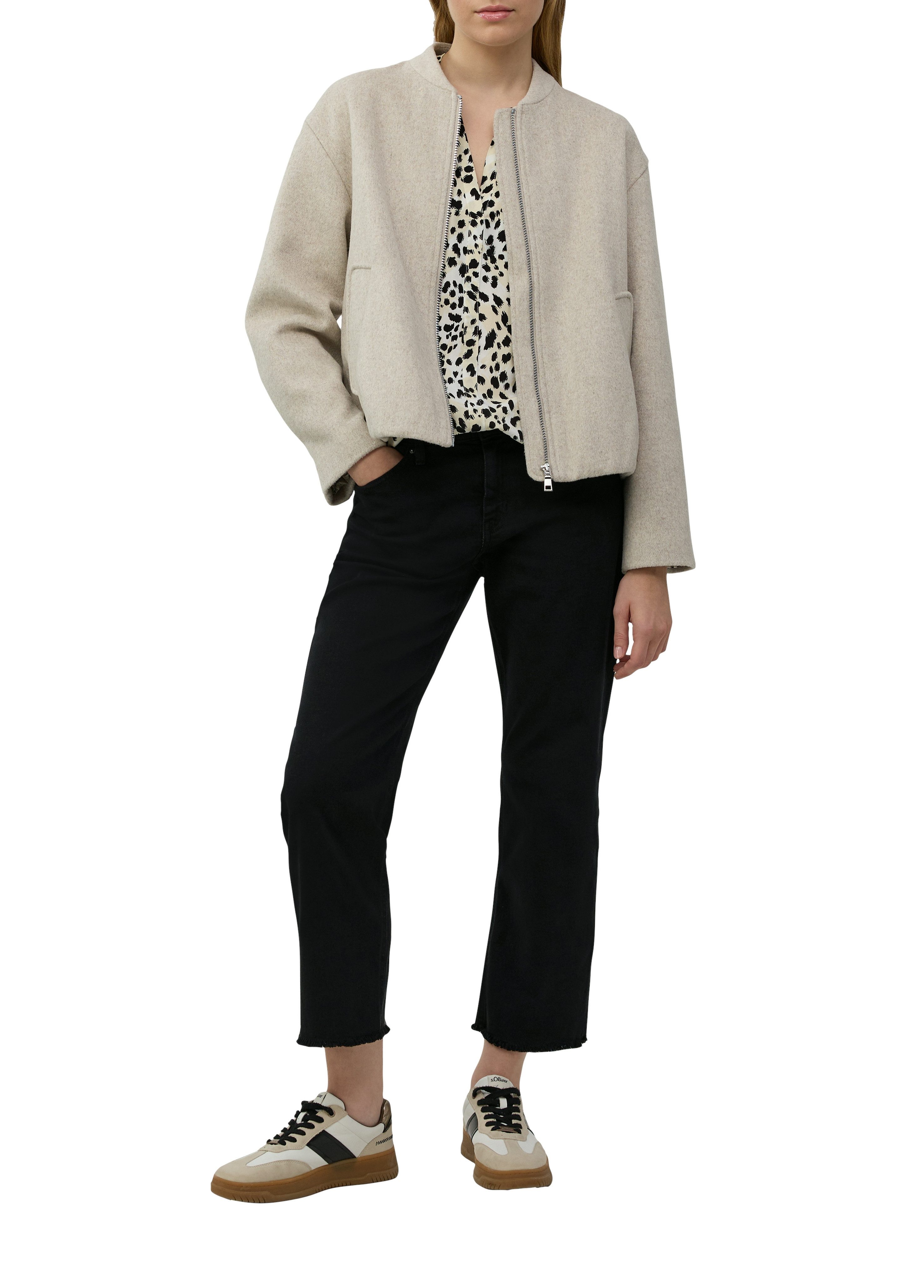 s.Oliver Klassische Bluse mit All-Over Print günstig online kaufen