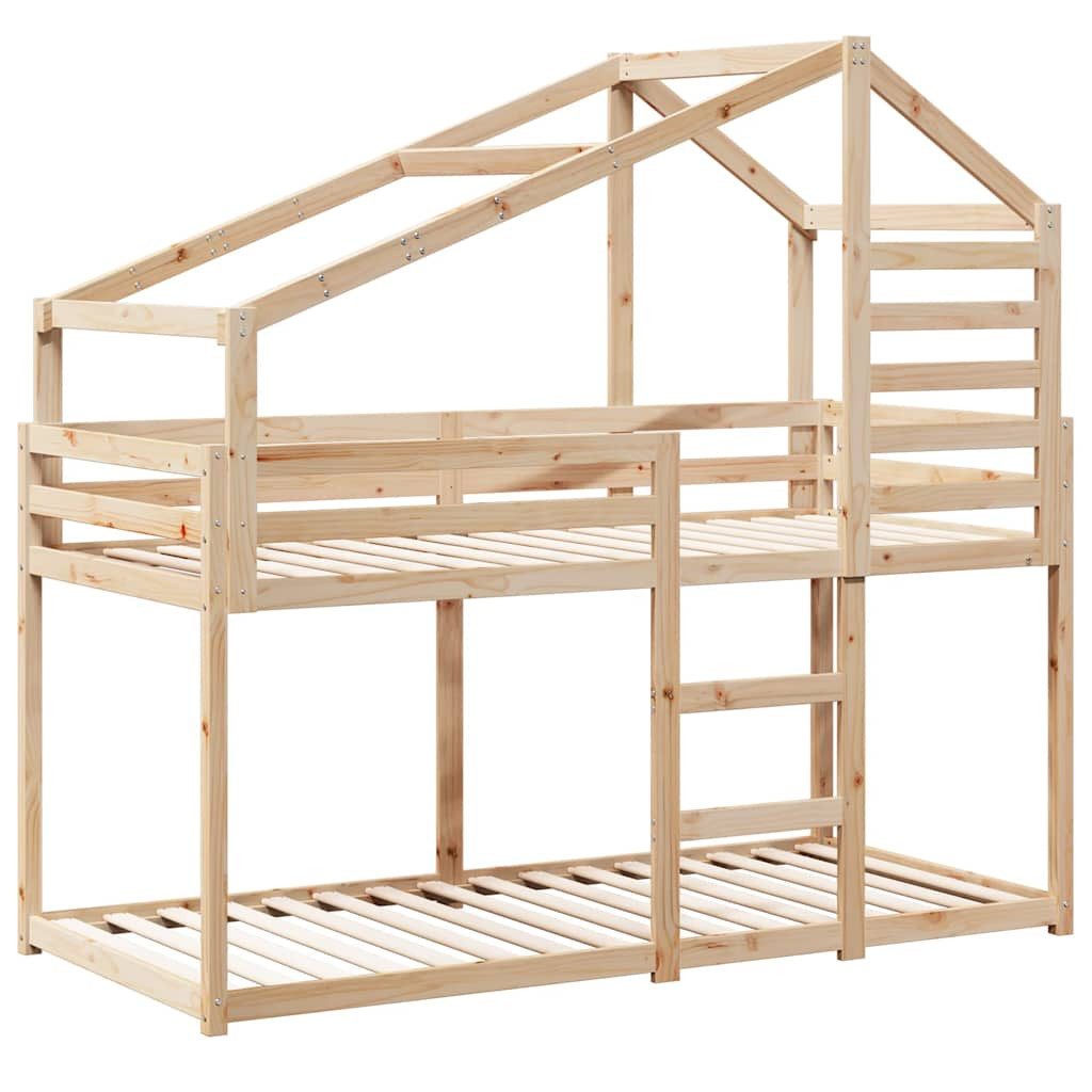 Bett Etagenbett ohne Matratze 90x200 cm Massivholz Kiefer