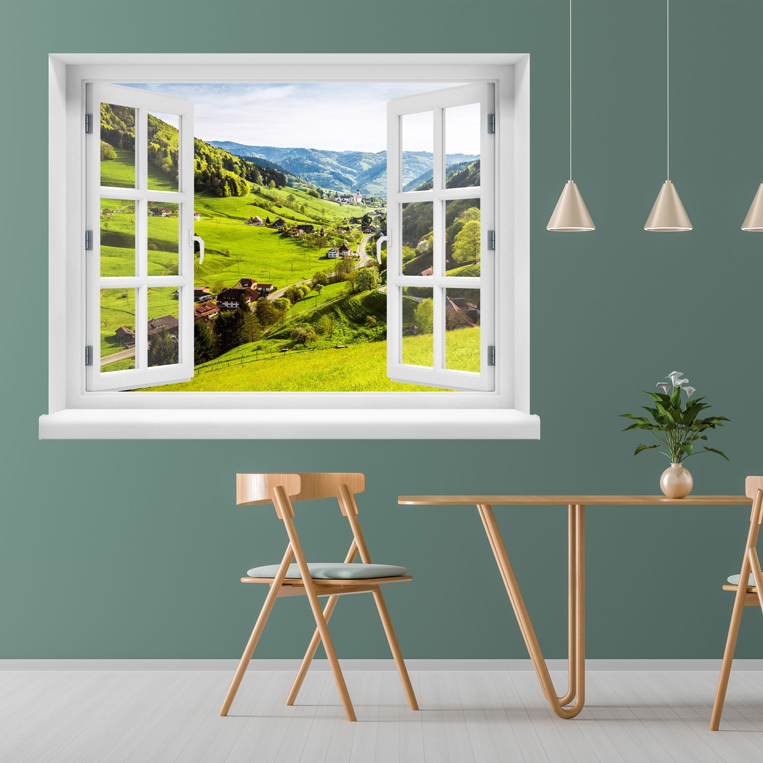 WallSpirit Wandsticker "Fensterblick mit Aussicht", Selbstklebend, günstig online kaufen