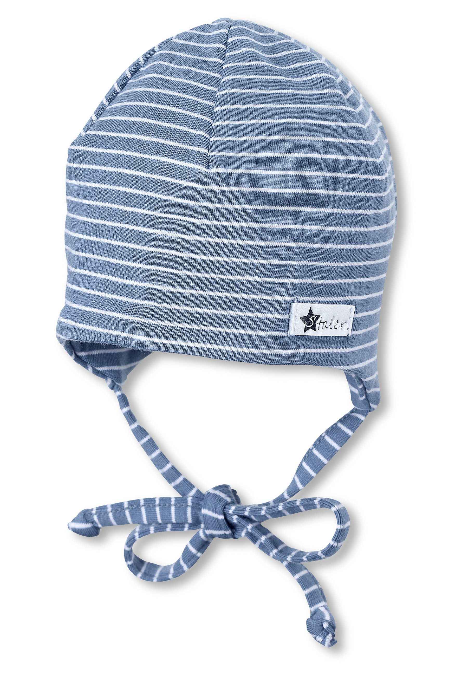 Sterntaler® Beanie OCS Beanie (1-St) Babymütze aus Baumwolle mit Bindeband und Ohrenklappen