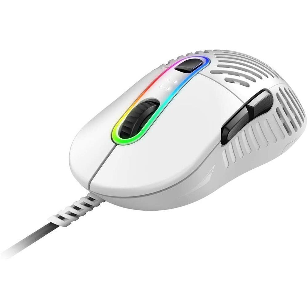 Mountain Makalu 67 Gaming-Maus Maus (Rippen-Design 19000 dpi PixArt PAW3370  Sensor Computermaus weiß) | PC-Mäuse