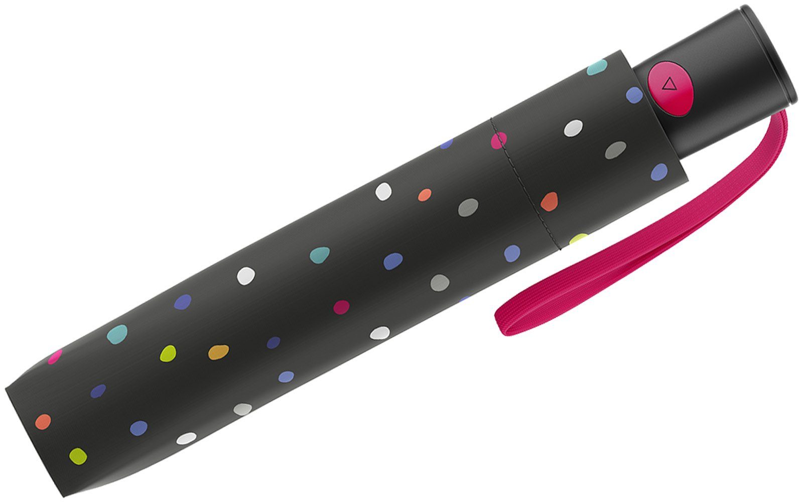 United Colors ein Auf-Automatik mit - Taschenregenschirm of schwarz Mini Benetton black, Dots Konfettiregen bunter