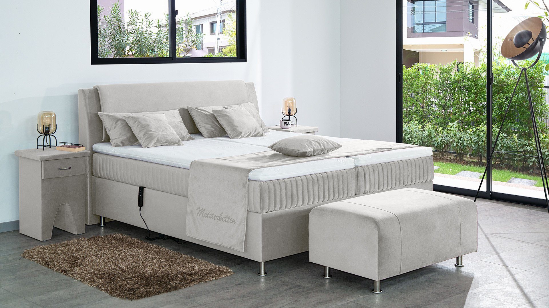 Meisterbetten Boxspringbett Mari (mit Motor, 7-Zonen günstig online kaufen