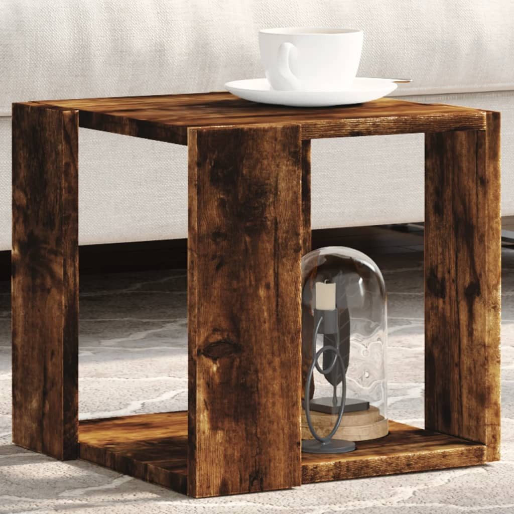 furnicato Couchtisch Räuchereiche 32x32x30 cm Holzwerkstoff günstig online kaufen
