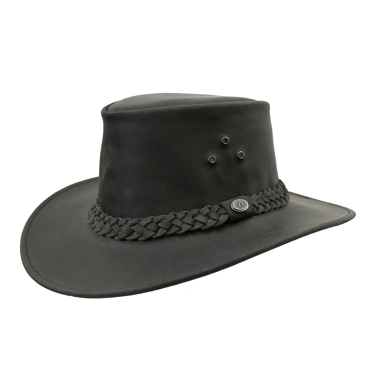 Outbacker Cowboyhut Cowboy Leder-Hut aus robustem Leder in den Farben braun, schwarz und t