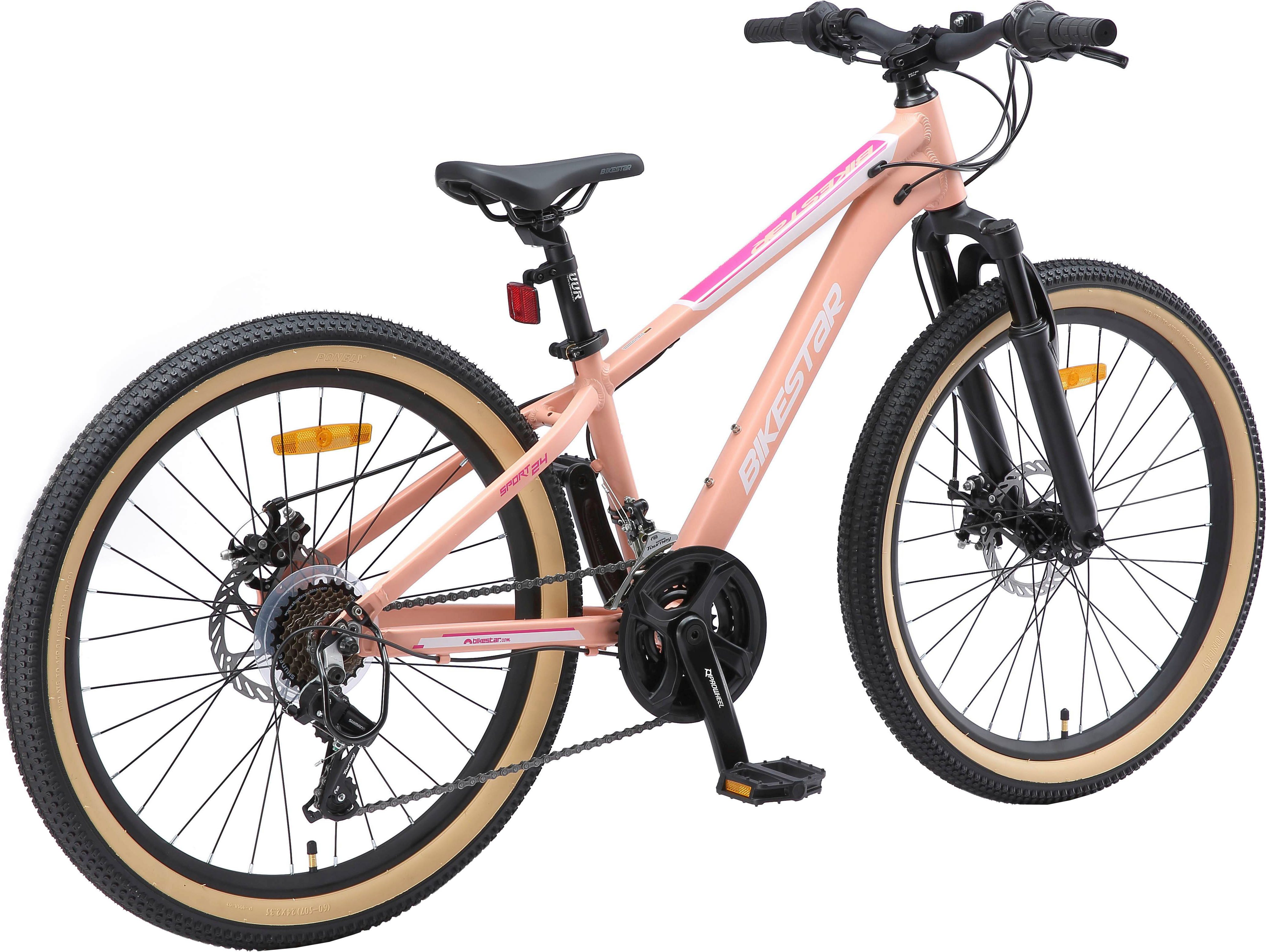 Bikestar Jugendfahrrad, 21 Gang Shimano RD-TY21 Schaltwerk, Kettenschaltung