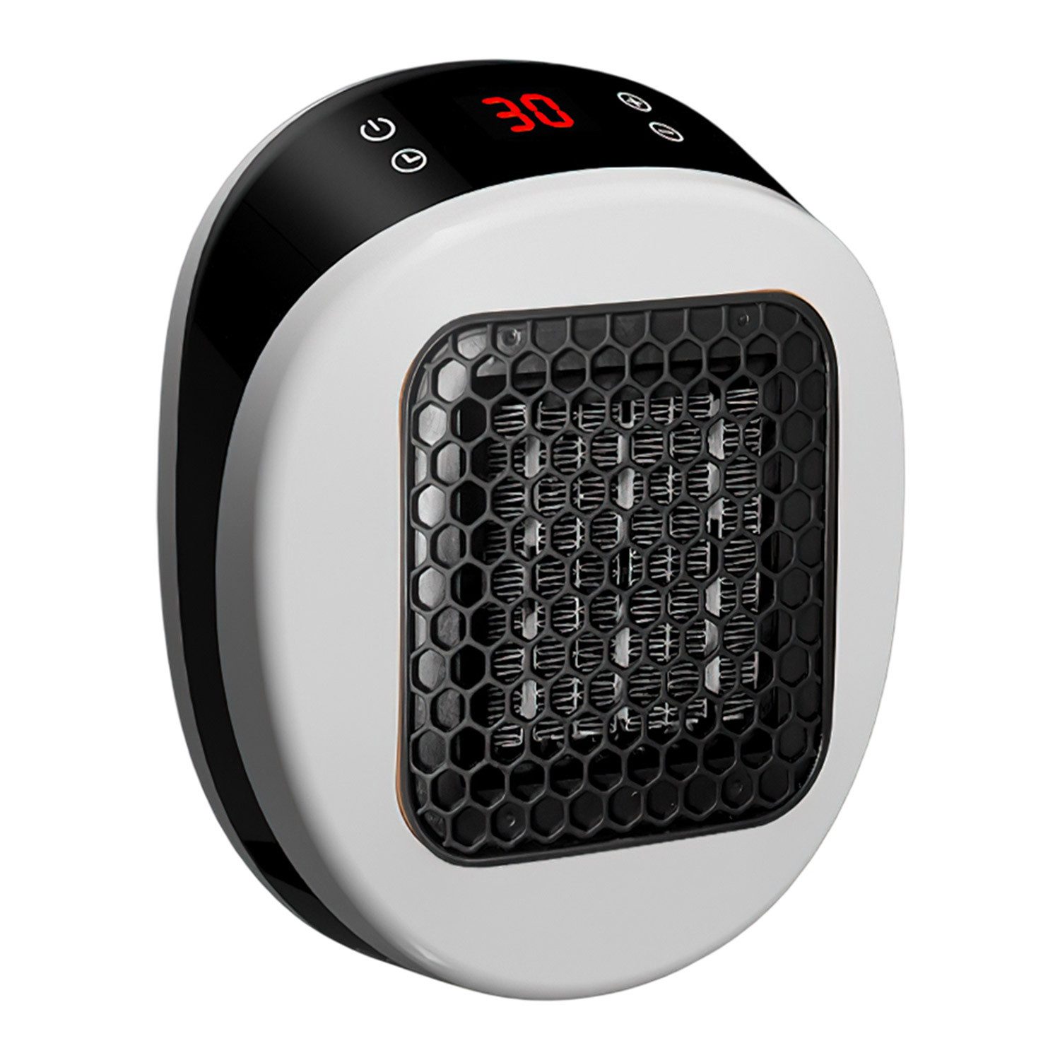 Refttenw Heizlüfter 600W PTC Keramik Heizlüfter mit Fernbedienung & 0-12h Timer, 15-32°C, Energiesparend • VO-sicher • Großes, klares Display • wandhängend