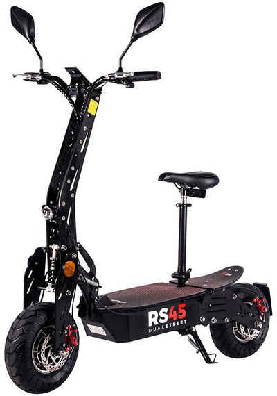 eFlux E-Scooter RS45 Elektro Roller mit Straßenzulassung klappbar, 2000,00 W, 45 km/h, (1 tlg), Scooter - bis 30 km Reichweite - Lithium-Ionen Akku - Allrad
